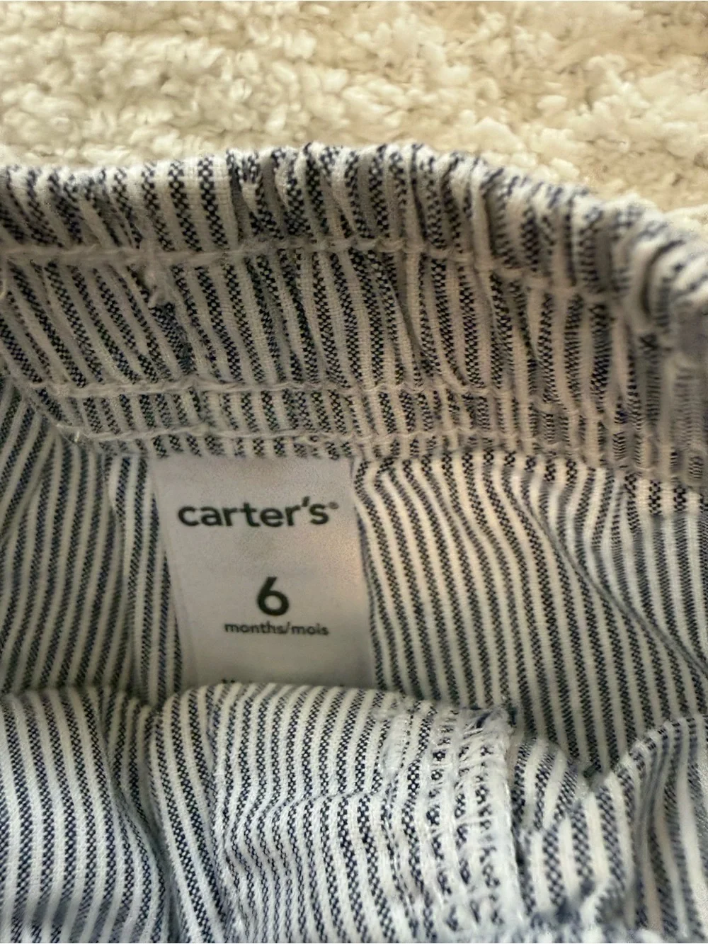 Carter's Navy & White Striped Short-Sleeve Tee with Crab Motif